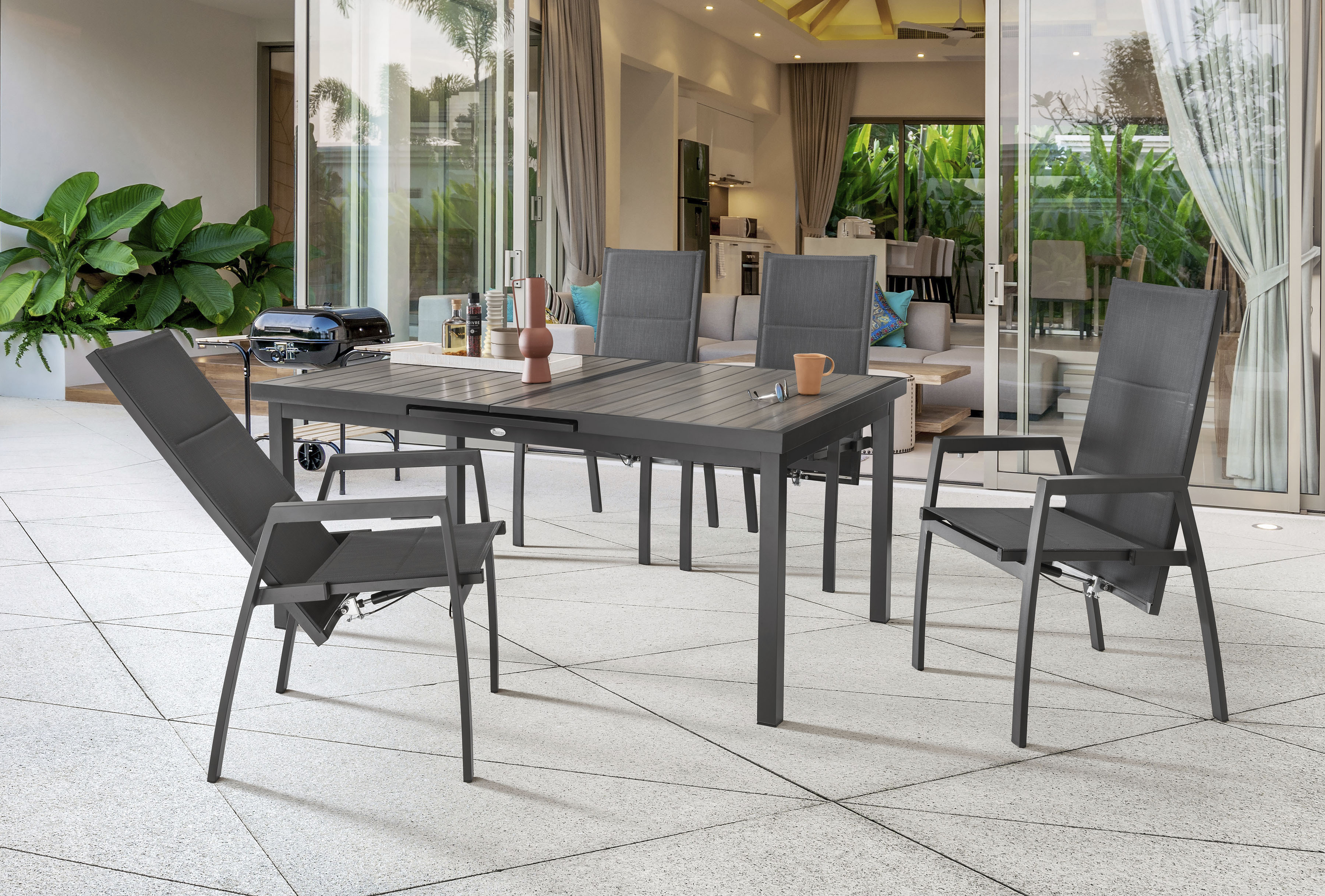 Destiny Garten-Essgruppe "COSTA HL IMOLA 4 HL + Ausziehtisch 165/215x100cm" Set, 5 Stk. tlg. Aluminium, Textilene, Polywood anthrazit Synchron-Auszug Rabatt: 38 % Unkategorisiert online kaufen Destiny Garten-Essgruppe "COSTA HL IMOLA 4 HL + Ausziehtisch 165/215x100cm" Set, 5 Stk. tlg. Aluminium, Textilene, Polywood anthrazit Synchron-Auszug Rabatt: 38 % Unkategorisiert online kaufen