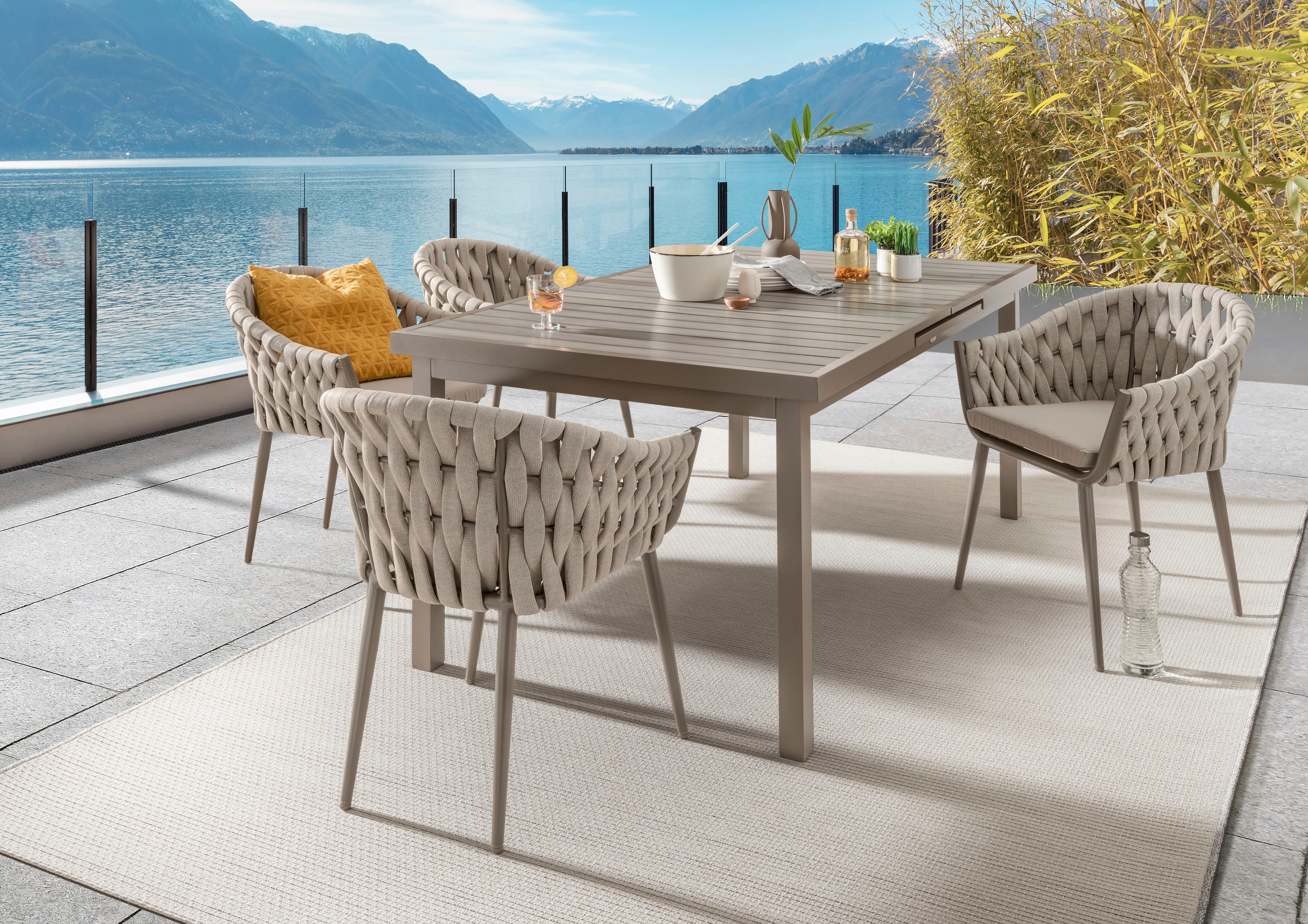 Destiny Garten-Essgruppe "MOLINO IMOLA 4 Se + Ausziehtisch 165/ 215x100cm, taupe" Set, 5 Stk. tlg. Aluminium, Rope, Polywood taupe Polyester Rabatt: 28 % Unkategorisiert online kaufen Destiny Garten-Essgruppe "MOLINO IMOLA 4 Se + Ausziehtisch 165/ 215x100cm, taupe" Set, 5 Stk. tlg. Aluminium, Rope, Polywood taupe Polyester Rabatt: 28 % Unkategorisiert online kaufen