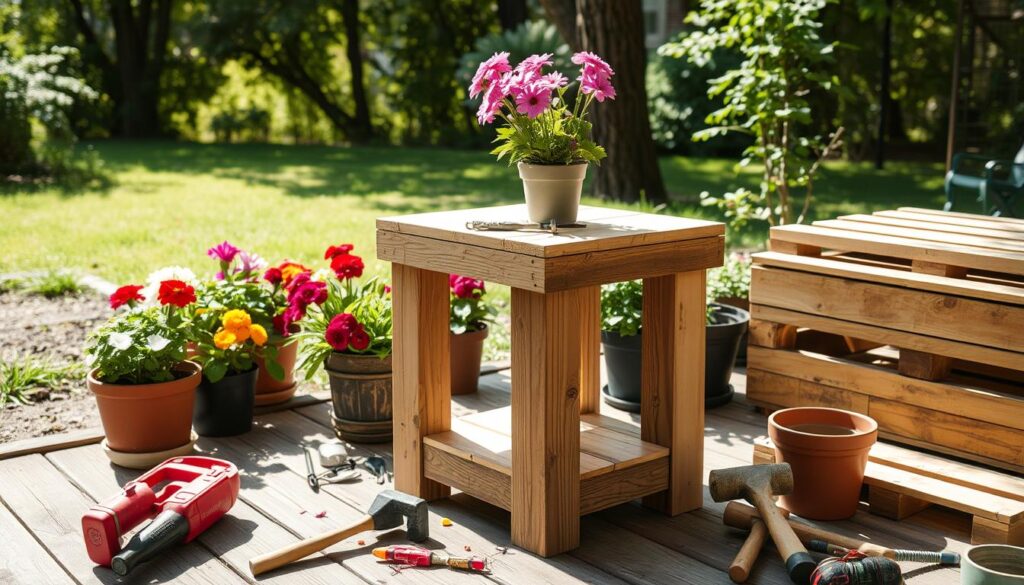 DIY Garten Beistelltisch Anleitung