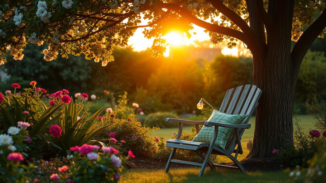 Gemütlicher Garten Stuhl für entspannte Sommertage