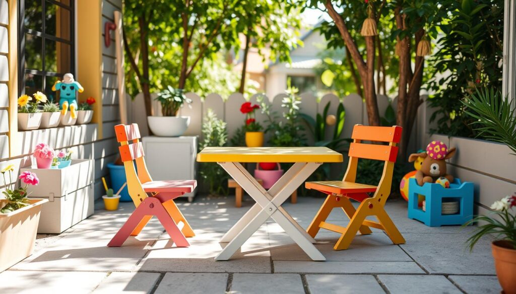 Platzsparende Gartenmöbel für Kinder