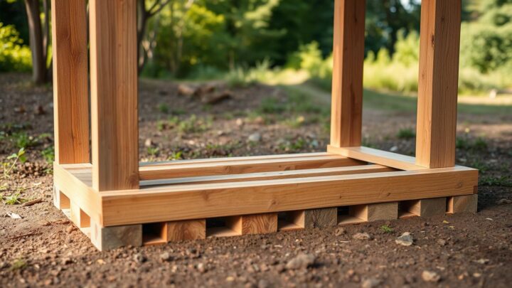 Fundament für ein Kaminholzregal bauen – Anleitung