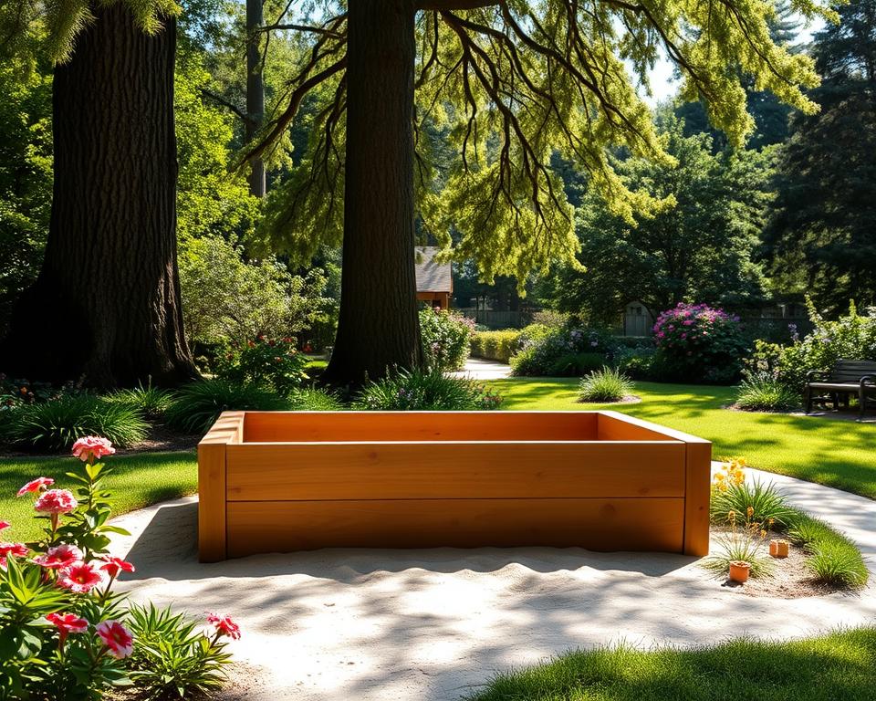 perfekter Standort für Sandkasten