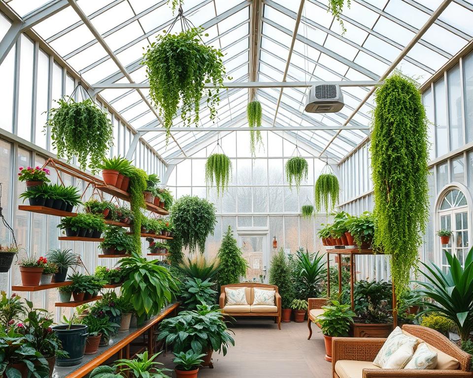 Einrichtung großes Gewächshaus Wintergarten Einrichtung großes Gewächshaus Wintergarten