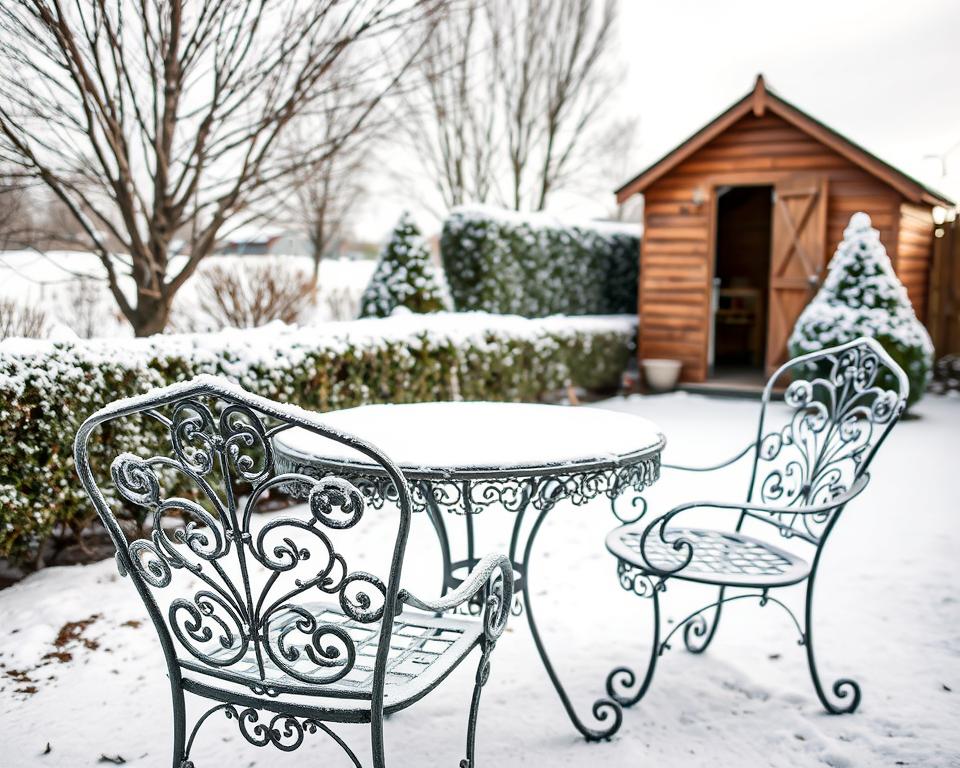 Empfindliche Gartenmöbel Winterschutz