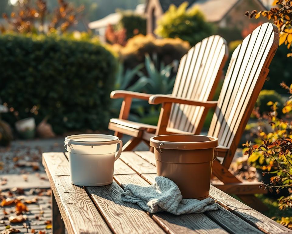 Gartenmöbel Wintervorbereitung Reinigung