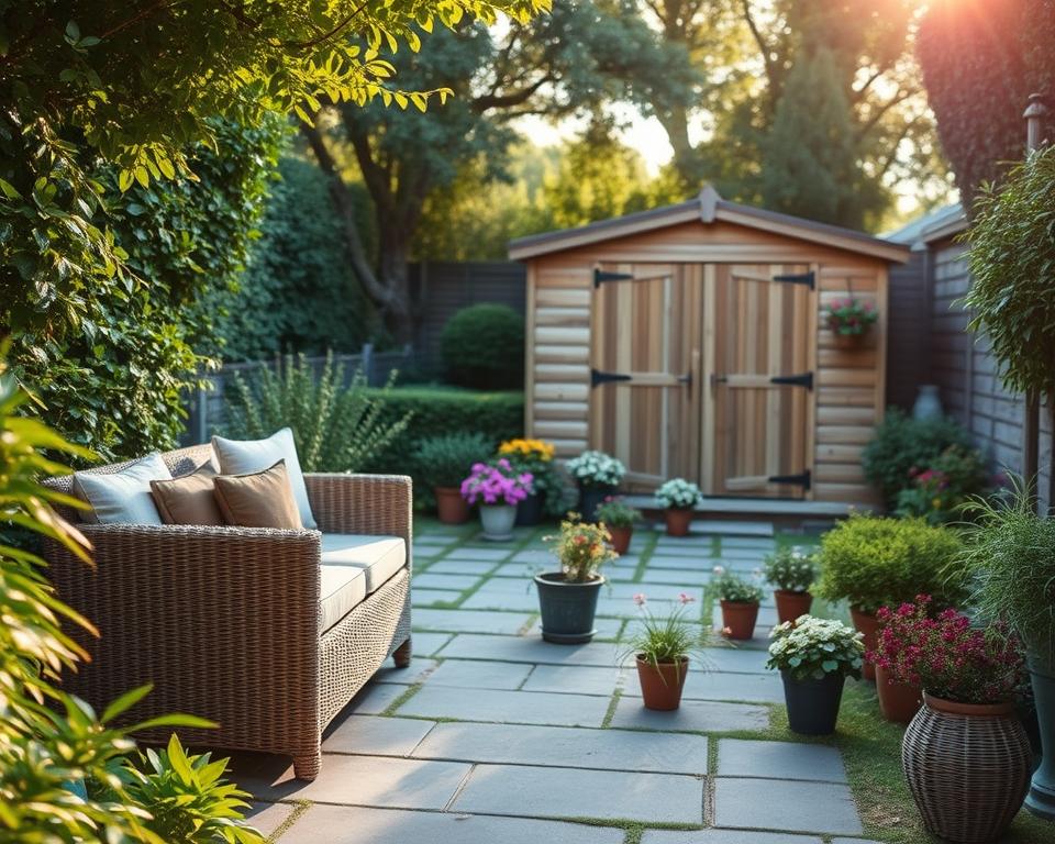 Loungemöbel Aufbewahrung im Garten