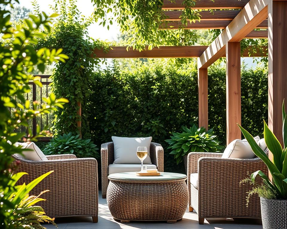 Polyrattan-Gartenmöbel im Freien Polyrattan-Gartenmöbel im Freien