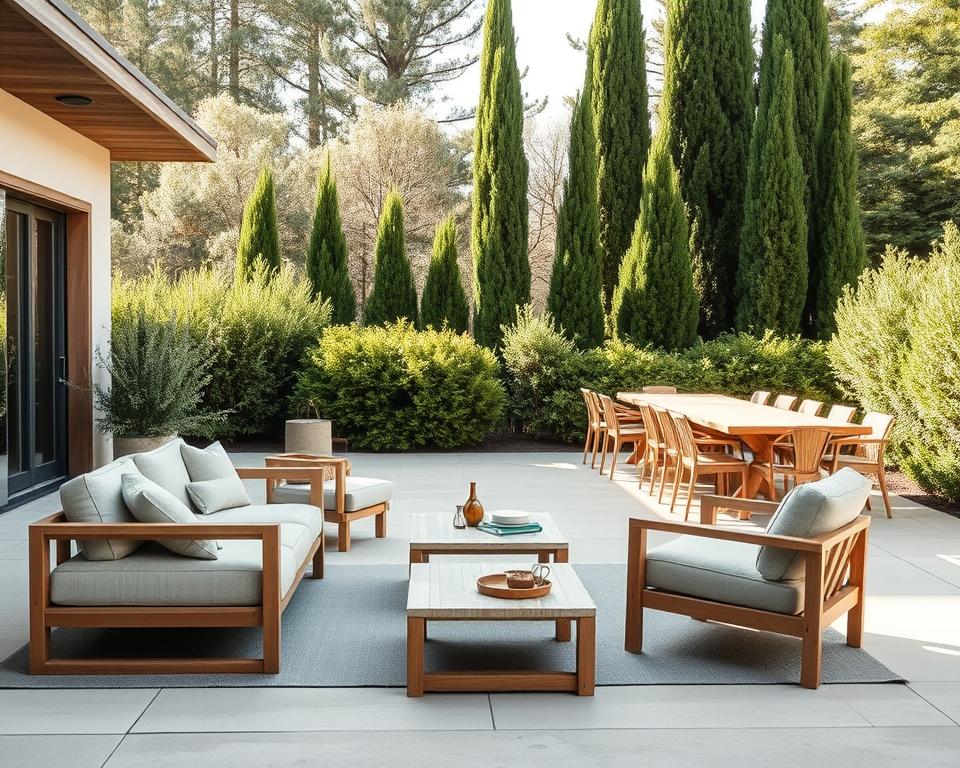 Skandinavische Gartenmöbel im modernen Design