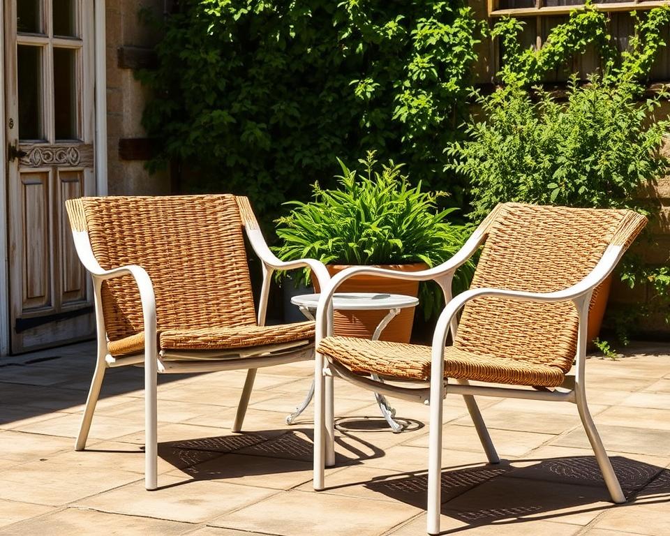 Aluminium und Rattan Gartenmöbel Renovierung