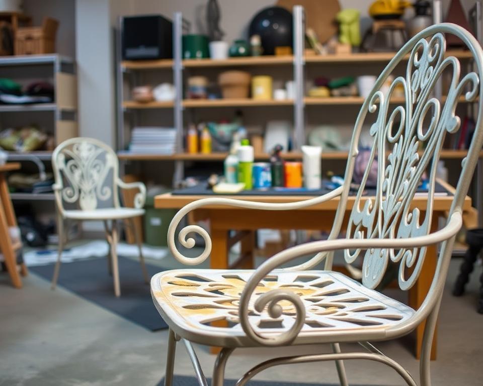 Metallmöbel streichen Vorbereitung