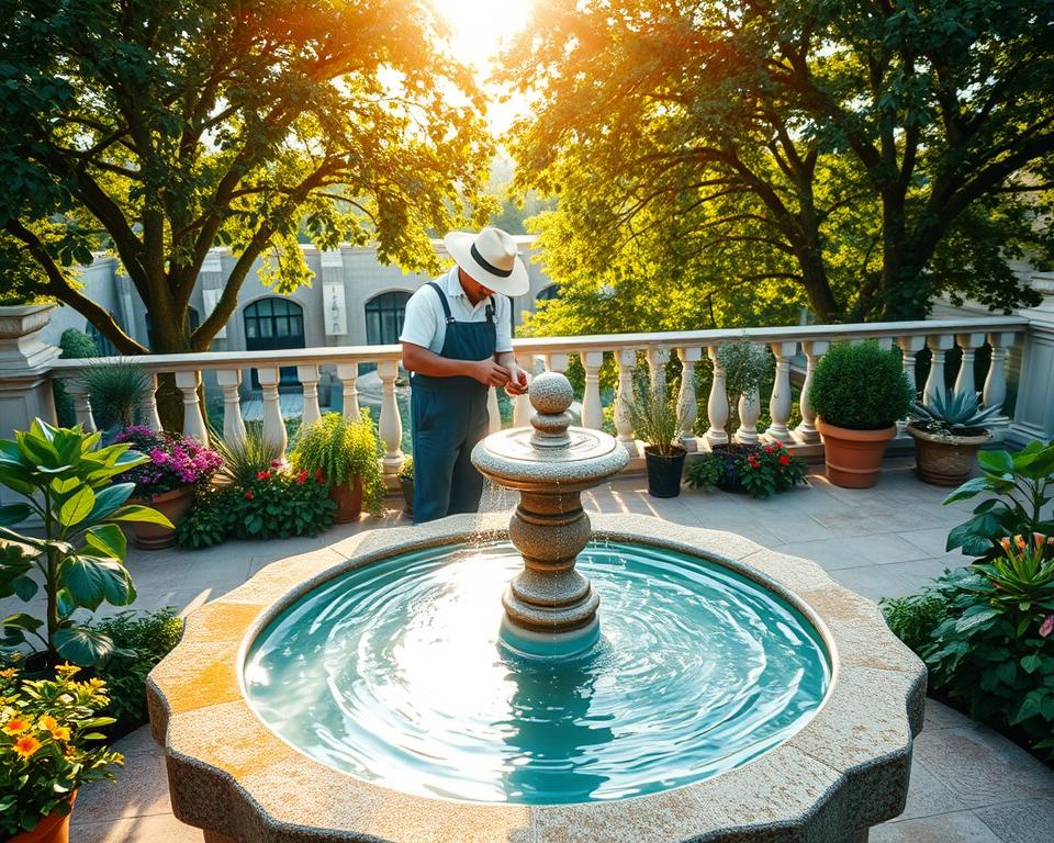 Terrassenbrunnen Wartung