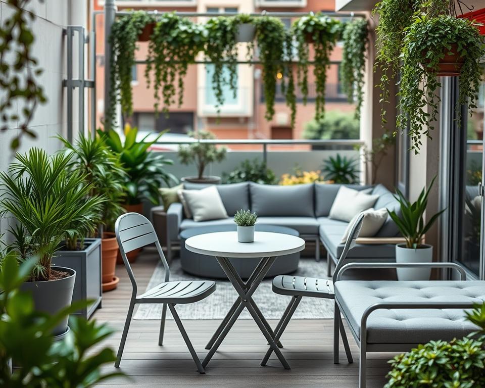 Platzsparende Gartenmöbel für kleine Balkone