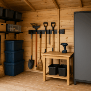 So organisieren Sie Ihr Gartenhaus clever