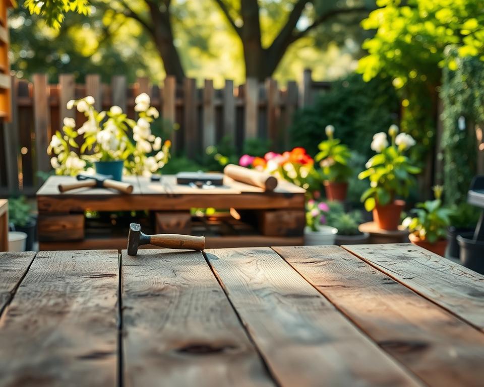 Arbeitsfläche aus Europaletten