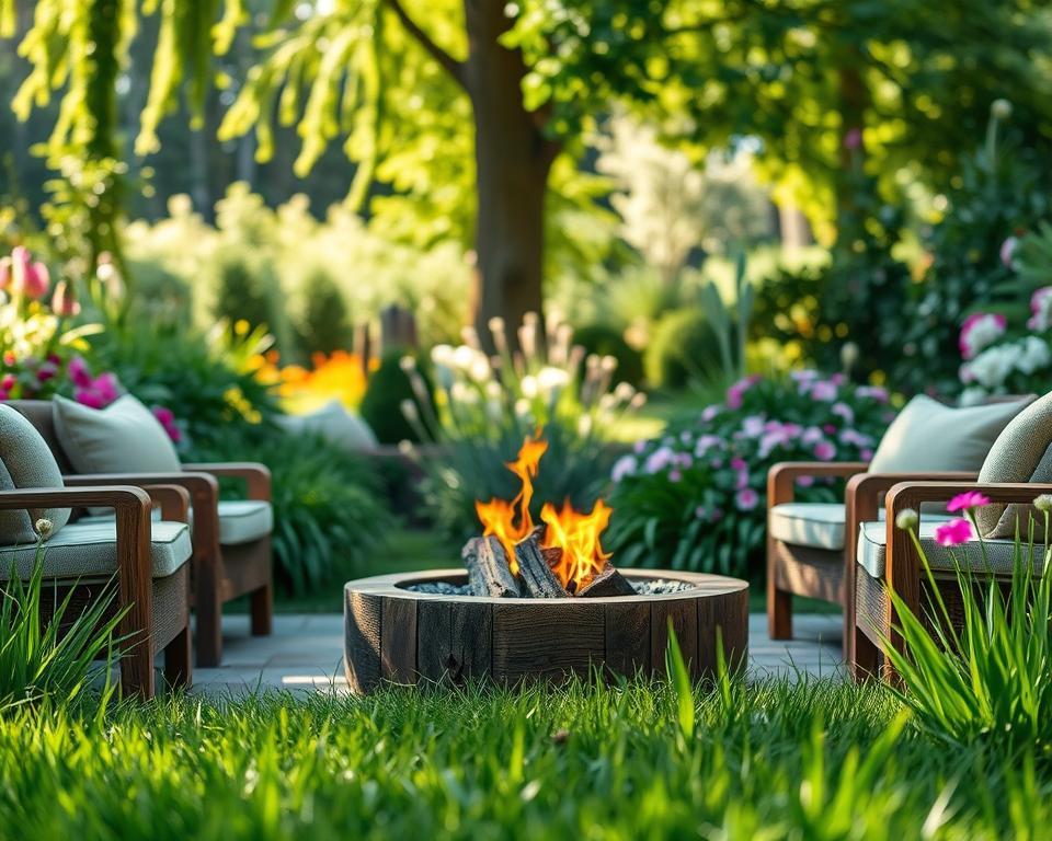 Feuerschale Standort im Garten