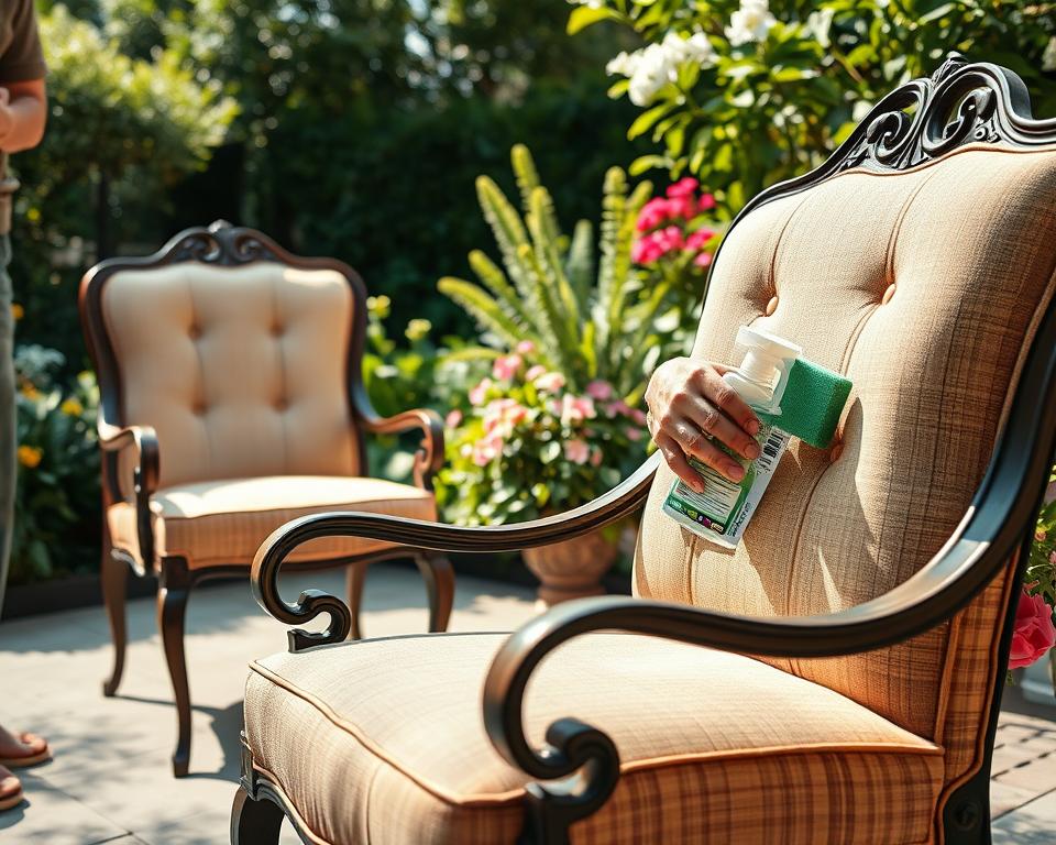 Garten Polsterstühle reinigen Schimmelentfernung