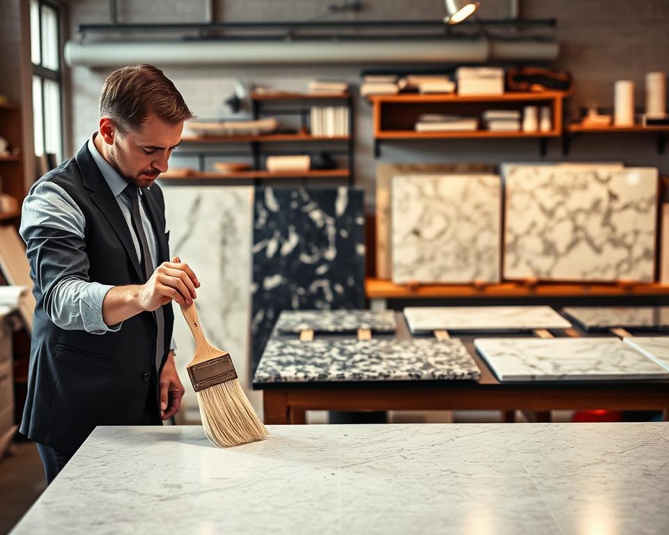 Naturstein Imprägnierung Prozess