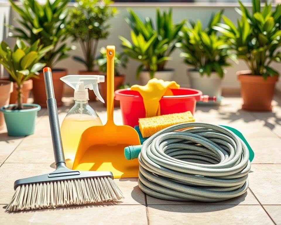 Terrassenpflege Werkzeuge
