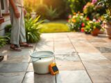 Terrassenplatten mit Waschpulver reinigen – Anleitung