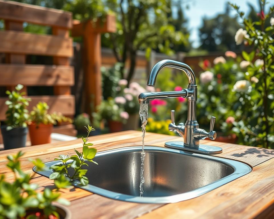 Wasserinstallation Gartenküche