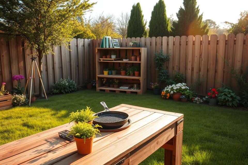 Gartenküche selber bauen aus Europaletten – Anleitung