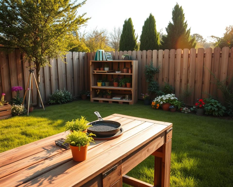 Gartenküche selber bauen aus Europaletten – Anleitung