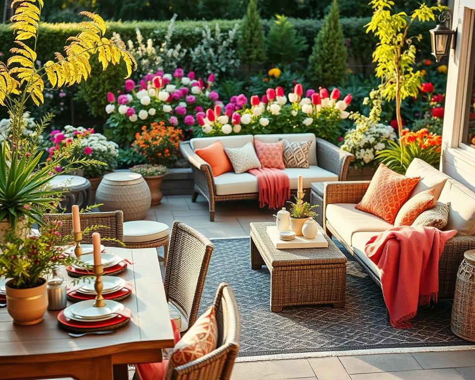 Farben und Accessoires Gartenmöbel