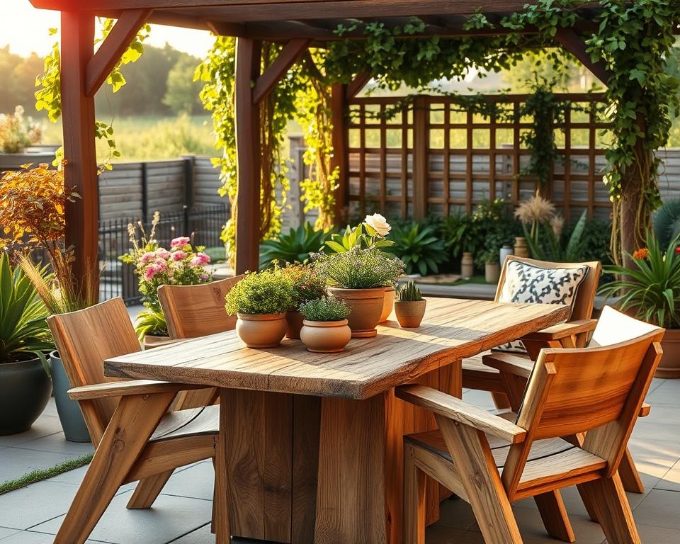 Nachhaltige Gartenmöbel Materialien